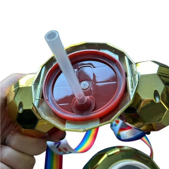 Disney Park 2023 Rainbow Pride Mirrored Mickey Shaped Sipper Cup Collectible - Picture 7 of 8
